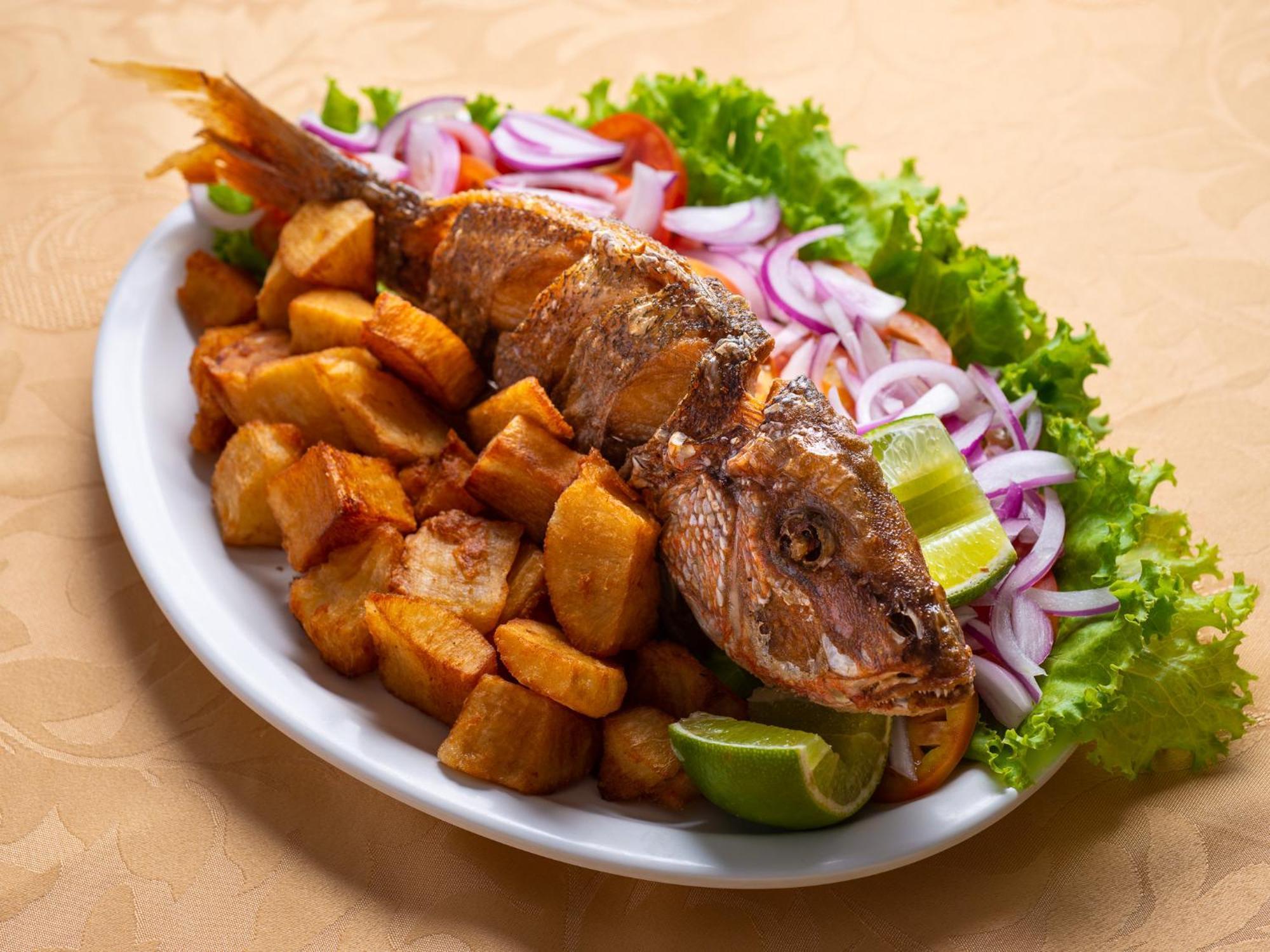 Ocean Palace All Inclusive Premium Натал Экстерьер фото Fried fish with potatoes